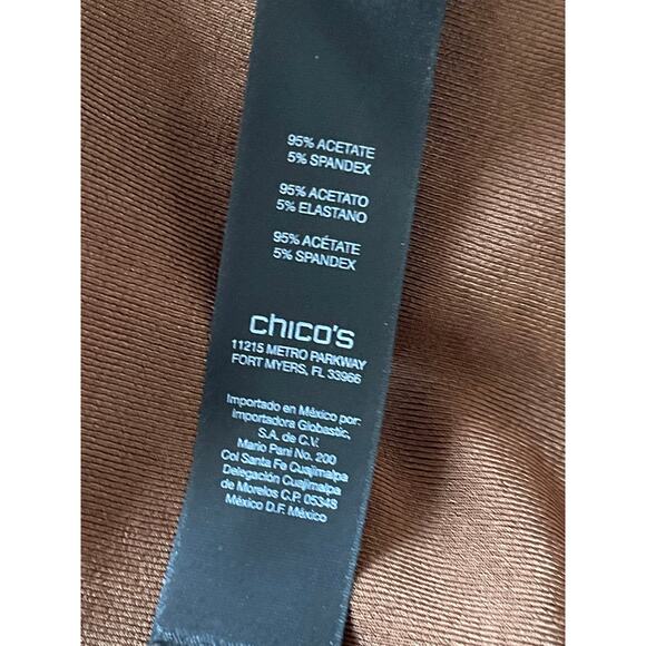 Chico's Travelers Collection Size Large (2) Slinky Stretchy Brown Tank Top - Picture 5 of 5